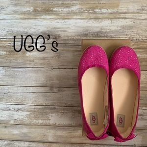 NWOB Pink UGG’s Flats size 7 woman/ 5 girls